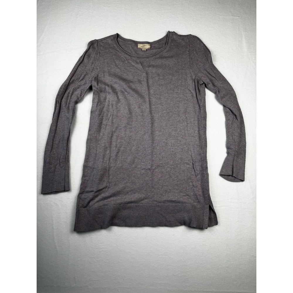 Loft Outlet Womens Mauve Purple‎ Textured Long Sleeve Crew Neck Sweater Size M